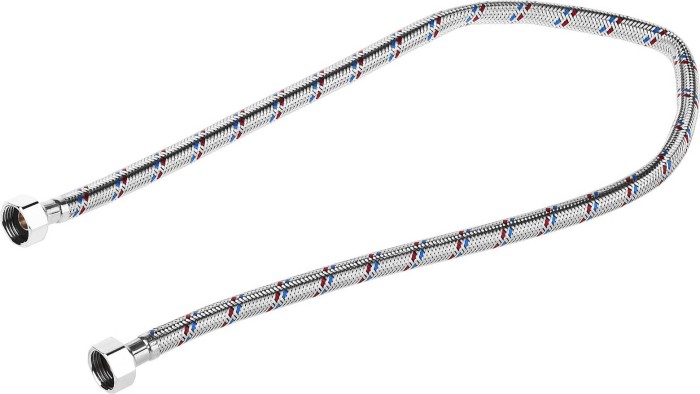 ЗУБР 1/2&quot;, 0.8 м, оплетка из нержавеющей стали, подводка гибкая для воды 51005-G/G-080