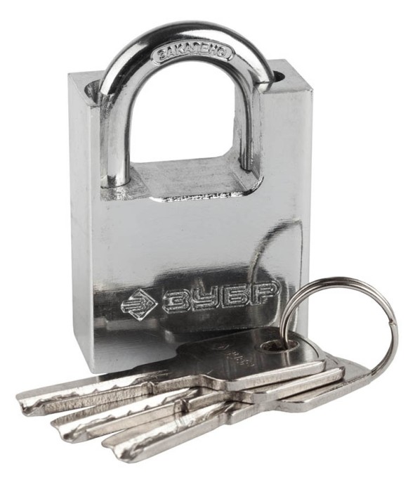 ЗУБР 40 мм, замок навесной, стальной корпус, закаленная дужка 37223-40