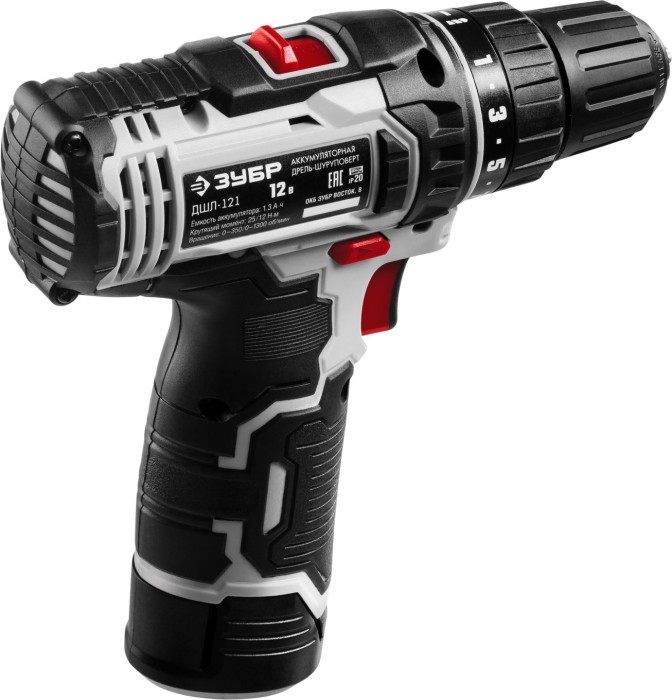 ЗУБР Li-Ion 12 В, дрель-шуруповерт ДШЛ-121 Стандарт