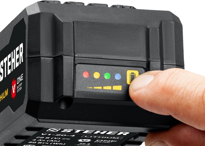 Аккумуляторная батарея Li-Ion, 20В, 4 Ач, тип V1 STEHER V1-20-4