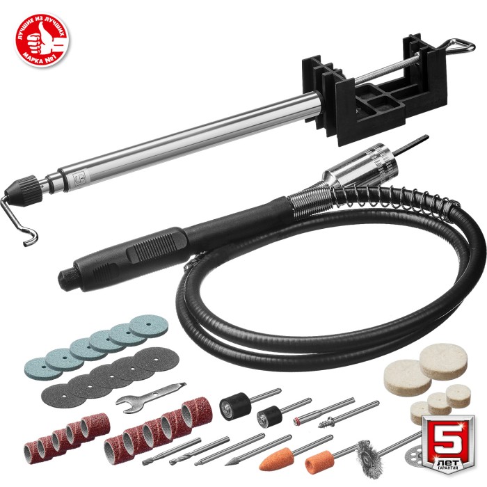 ЗУБР 160 Вт, 15000-35000 об/мин, 41 шт., кейс, гравер электрический с набором мини-насадок ЗГ-160 КН Мастер