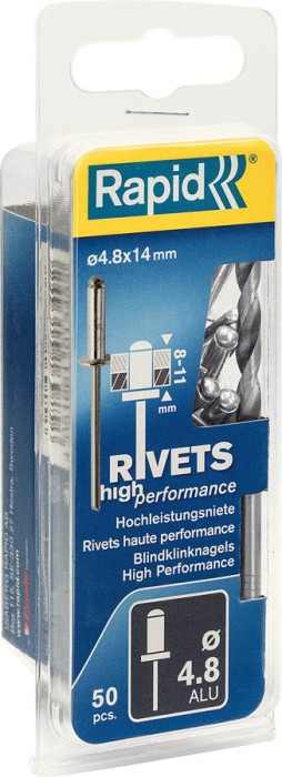RAPID 4.8 x 14 мм, 50 шт., заклепки из алюминия 5000389