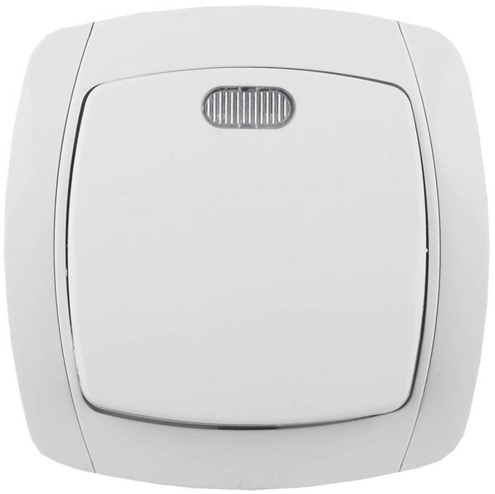 СВЕТОЗАР 10А/~250В, белый, одноклавишный, выключатель &quot;CITY LIGHT&quot; SV-54231-W