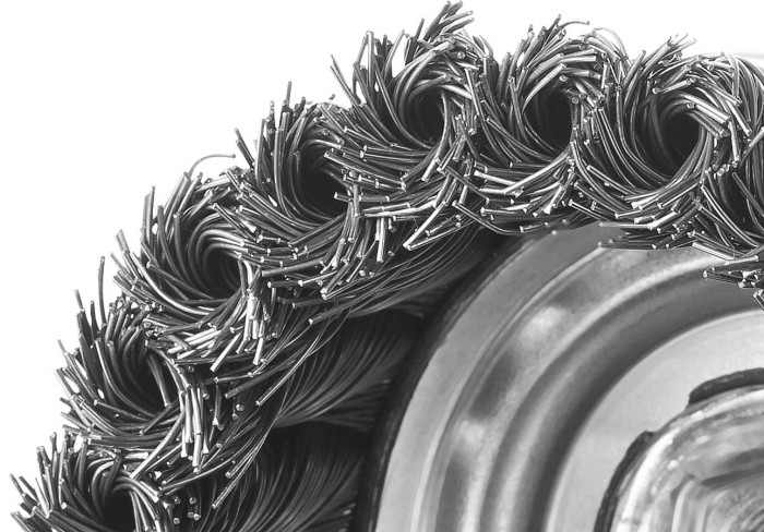 ЗУБР Ø 100 мм, проволока 0,5 мм, щетка чашечная УСИЛЕННАЯ для УШМ 3527-100_z02 Профессионал