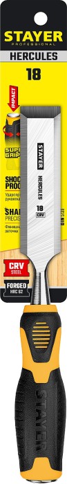 STAYER 18 мм, с двухкомпонентной ручкой, стамеска 18205-18_z01