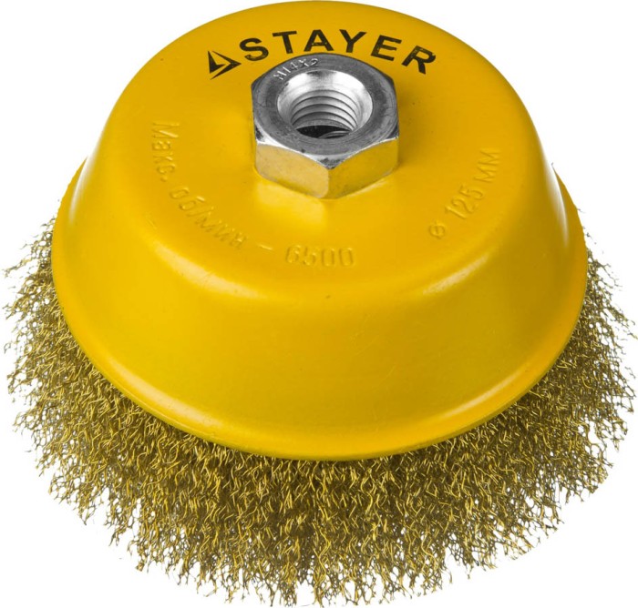 STAYER Ø 125 мм, щетка чашечная для УШМ 125 мм, 35125-125