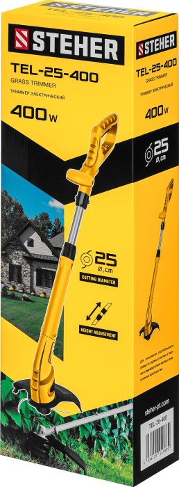 STEHER 400 Вт, ш/с 25 см, триммер сетевой TEL-25-400