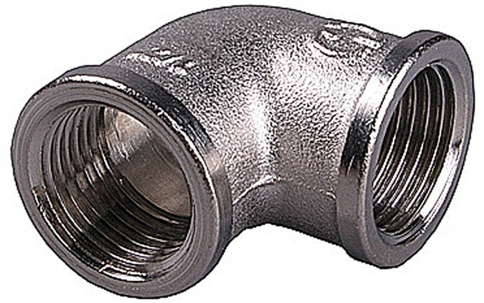 GENERAL FITTINGS 1/2&quot;, латунь с никелированным покрытием, &quot;гайка - гайка&quot;, уголок 51071-G/G-1/2