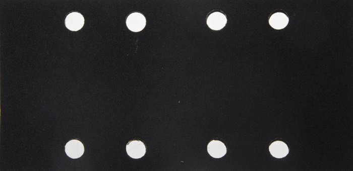 URAGAN 80 х 166 мм, P180, 50 шт., для твердых пород дерева, 8 отверстий по линии, лист шлифовальный для ПШМ 907-22101-180-50