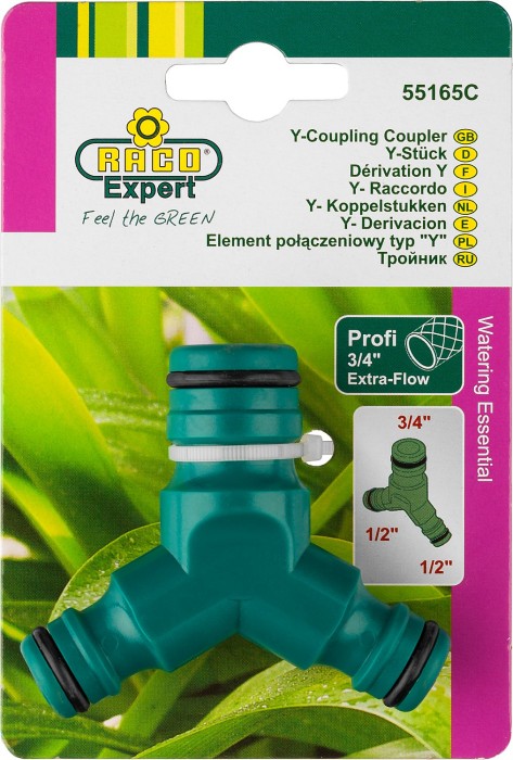 RACO 1/2"х1/2"x3/4", тройник (соединитель-соединитель-соединитель) PROFI EXTRA-FLOW 4252-55165C