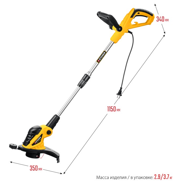 STEHER 600 Вт, ш/с 30 см, триммер сетевой TEL-30-600