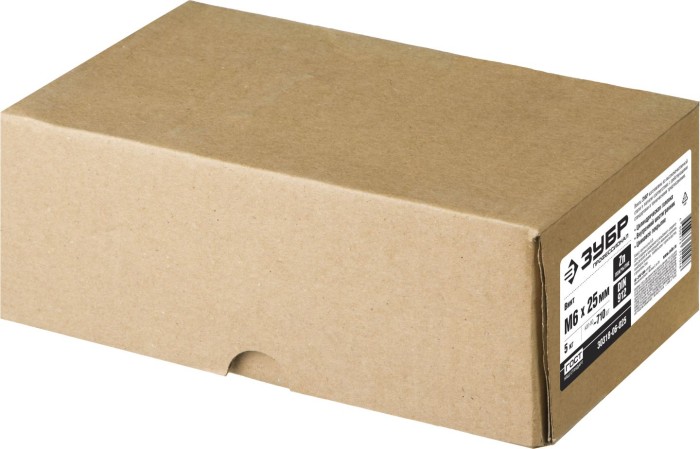 ЗУБР М6x25 мм, 5 кг (710 шт.), кл. пр. 8.8, оцинкованный, винт DIN 912 30318-06-025