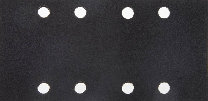 URAGAN 80 х 166 мм, P320, 50 шт., для твердых пород дерева, 8 отверстий по линии, лист шлифовальный для ПШМ 907-22101-320-50