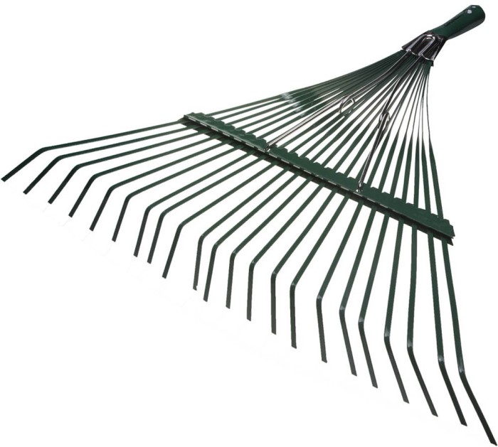 GRINDA 450 мм, 22 плоских зубца, усиленные, грабли веерные 421871