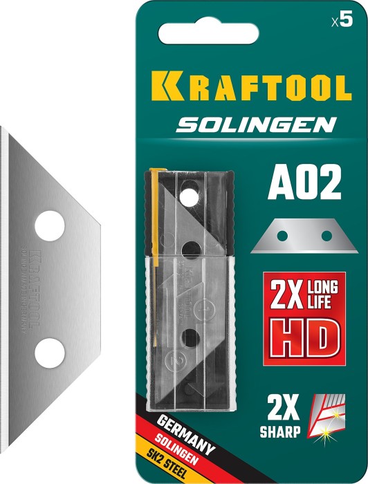 KRAFTOOL А02, 5 шт., лезвия трапециевидные SG-A02 09627-S5_z02