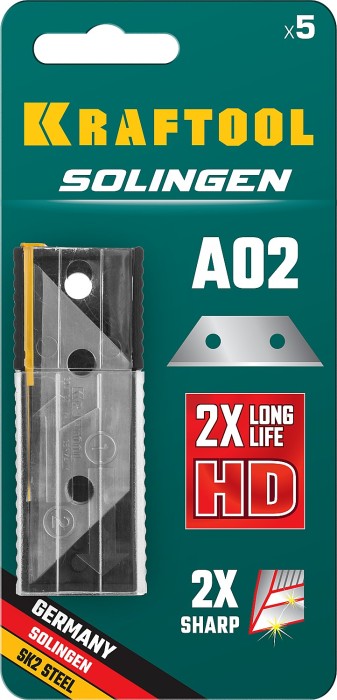 KRAFTOOL А02, 5 шт., лезвия трапециевидные SG-A02 09627-S5_z02