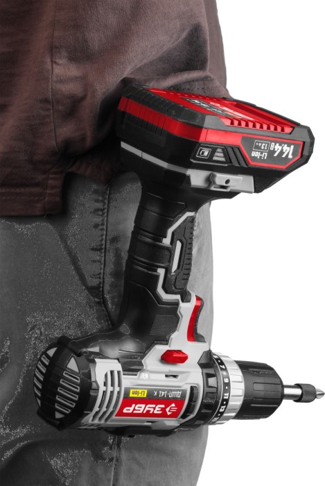 ЗУБР Li-Ion, 14.4 В, кейс, дрель-шуруповерт ДШЛ-141 К Стандарт