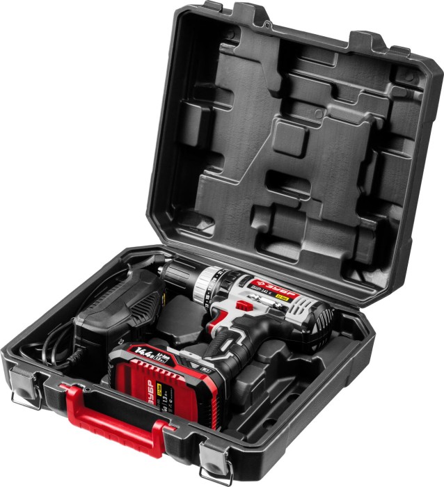 ЗУБР Li-Ion, 14.4 В, кейс, дрель-шуруповерт ДШЛ-141 К Стандарт