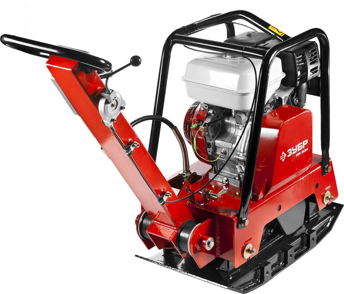 ЗУБР 30 кН, 9 л.с., 6600 Вт, плита бензиновая вибрационная реверсивная ЗВПБ-30 ГРХ Профессионал