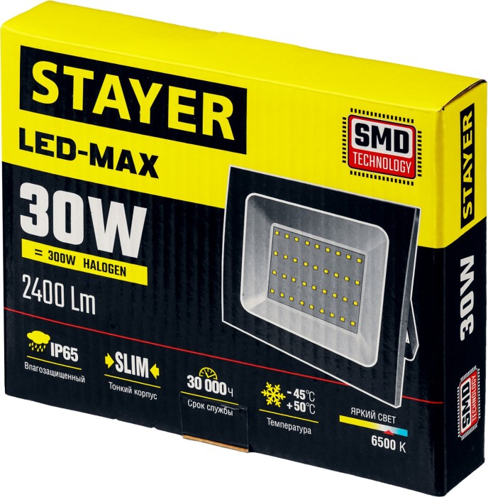 STAYER 30 Вт, LED-Max, прожектор светодиодный 57131-30_z01 Master