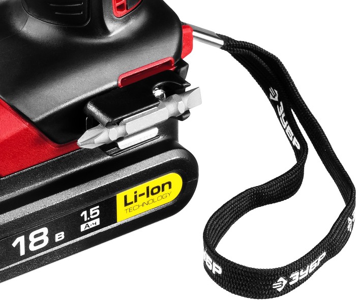 ЗУБР Li-Ion 18 В, 2 АКБ дрель-шуруповерт "СУПЕРКОМПАКТ М2", ДА-18-2-Ли КНМ2 Мастер