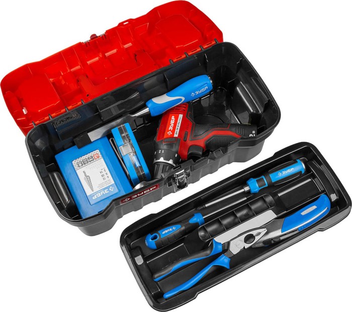 ЗУБР 410 x 210 x 175 мм, (16"), пластиковый, ящик для инструментов МАСТЕР-16 38180-16_z02