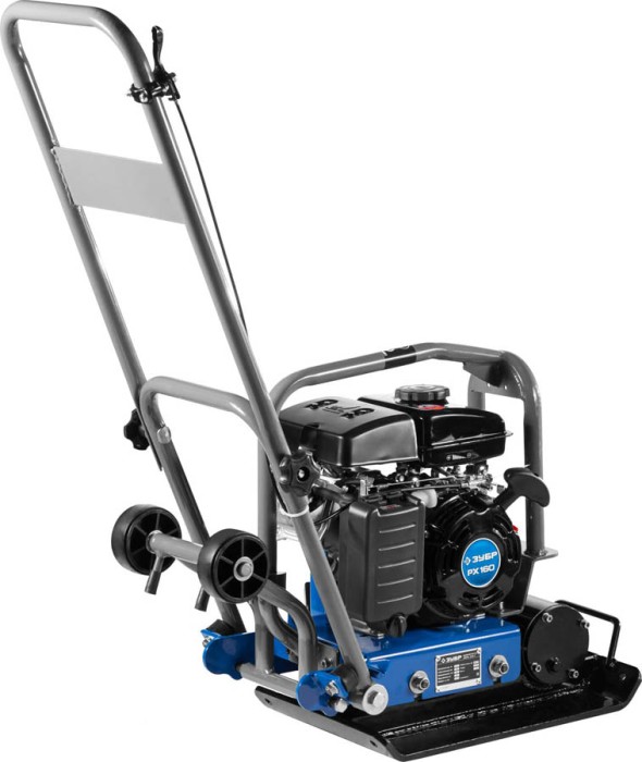 ЗУБР 8,5 кН, 2,5 л.с., 1800 Вт, плита бензиновая вибрационная ЗВПБ-8.5 Г