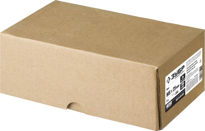 ЗУБР М8x25 мм, 5 кг (350 шт.), кл. пр. 8.8, оцинкованный, винт DIN 912 30318-08-025