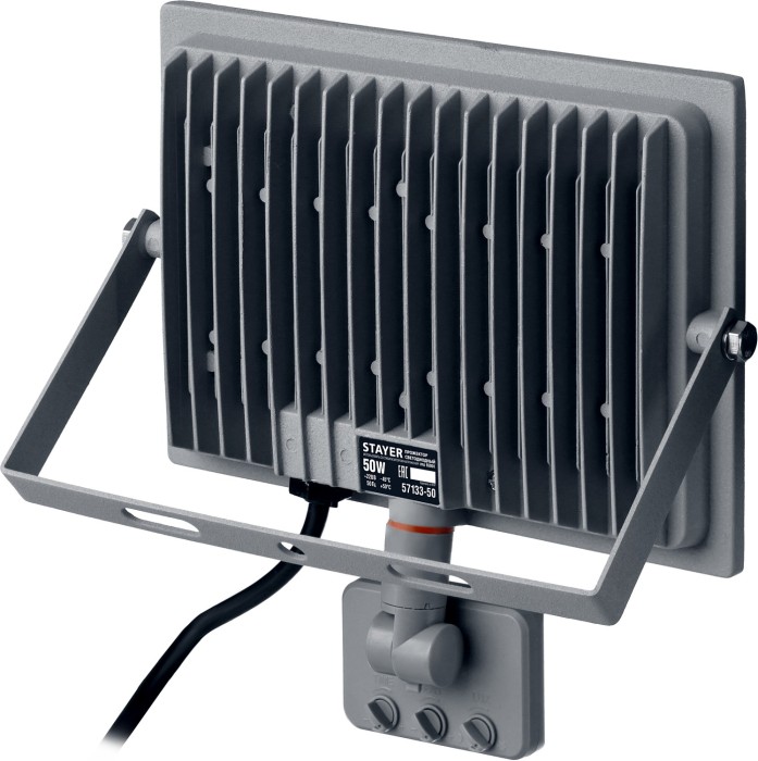 STAYER 50 Вт, LED-Max, c датчиком движения, прожектор светодиодный 57133-50 Master
