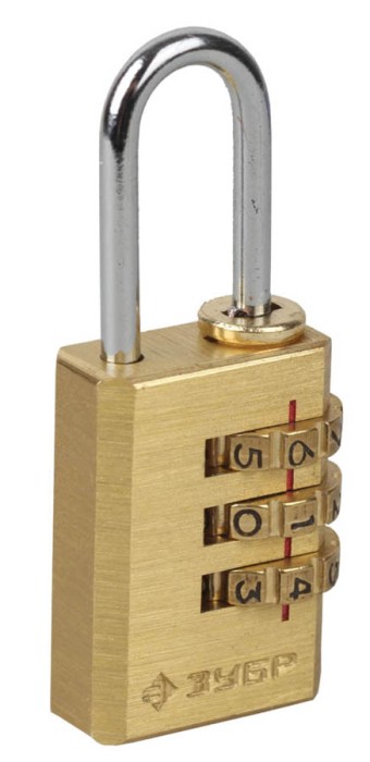 ЗУБР 29х21х10 мм, мини, 3 диска, замок кодовый 37118-1_z01