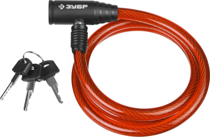 ЗУБР 1200 мм,  10 мм цинковый сплав, замок тросовый 37263-120