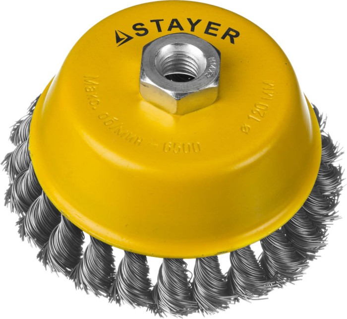 STAYER Ø 120 мм, щетка чашечная для УШМ 35128-120