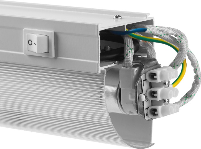 СВЕТОЗАР 15 Вт, T8, с плафоном и выключателем, угловой, светильник люминесцентный "СЛУ-115" SV-57587