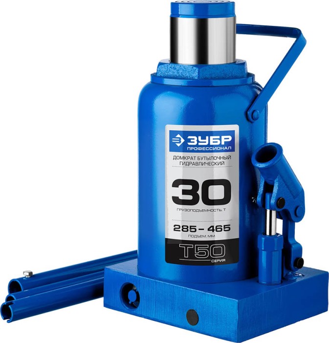 ЗУБР 30 т, 285-465 мм, домкрат бутылочный гидравлический T50 43060-30_z01 Профессионал