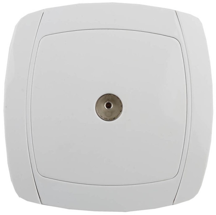 СВЕТОЗАР 16А/~250В, белый, одинарная телевизионная розетка &quot;CITY LIGHT&quot; SV-54215-W