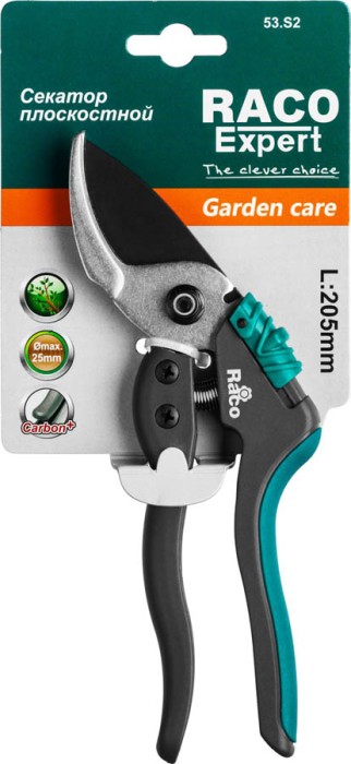 RACO 205 мм, со специальными эргономичными двухкомпонентными рукоятками армированными фиберглассом, секатор 4206-53/S162