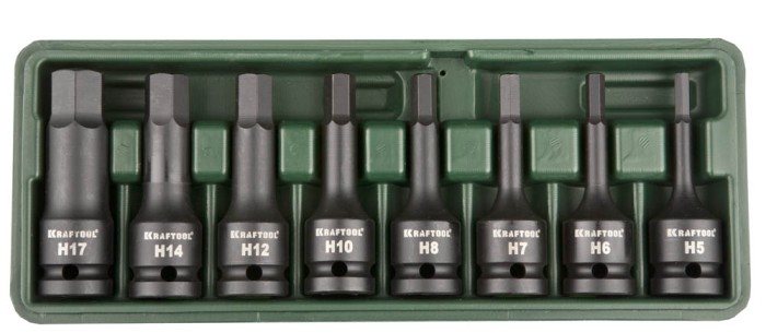 KRAFTOOL 8 шт., набор ударных торцовых головок INDUSTRIE QUALITAT 27950-H8
