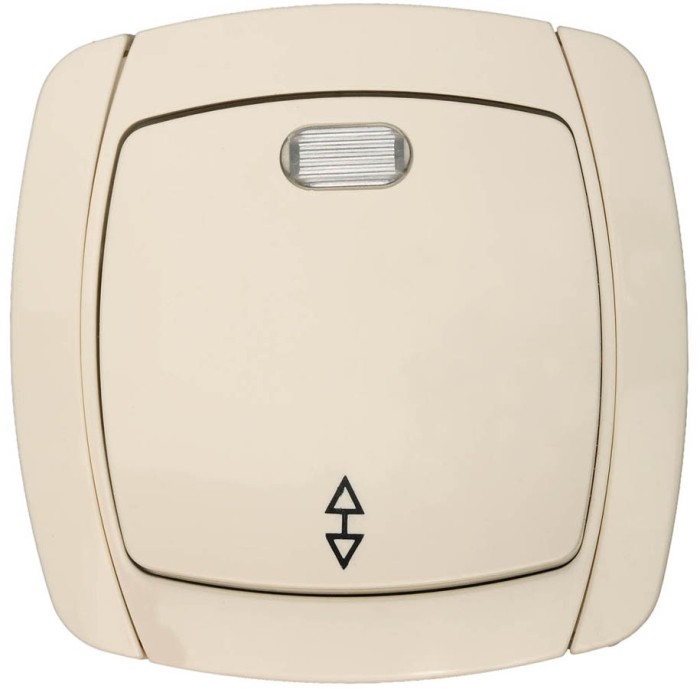 СВЕТОЗАР 10А/~250В, бежевый, проходной, одноклавишный, выключатель&quot;CITY LIGHT&quot; SV-54238-B