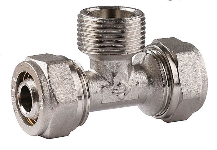 ЗУБР 1/2&quot;-16-2 мм, &quot;цанга-штуцер&quot;, тройник с наружной резьбой 51404-16-1/2