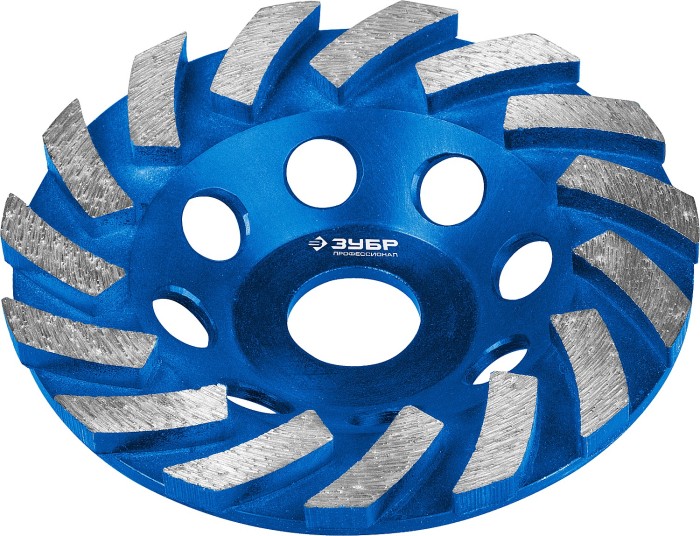 ЗУБР  115 мм, L- 22.2 мм, алмазная, сегментная, чашка ТУРБО 33370-115 Профессионал