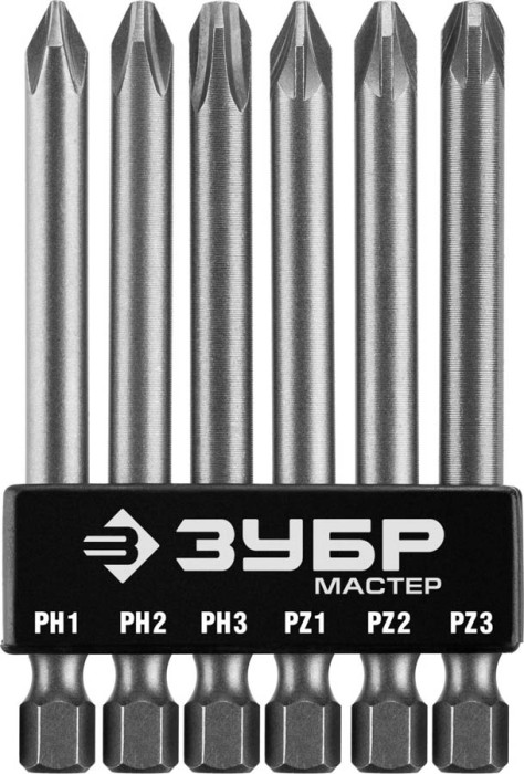 ЗУБР 6 предметов, набор: биты длинные &quot;МХ-6&quot; 26089-H6