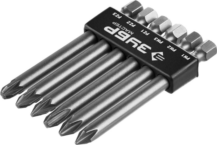 ЗУБР 6 предметов, набор: биты длинные "МХ-6" 26089-H6