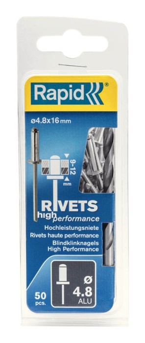 RAPID 4.8 x 16 мм, 50 шт., заклепки из алюминия 5000390