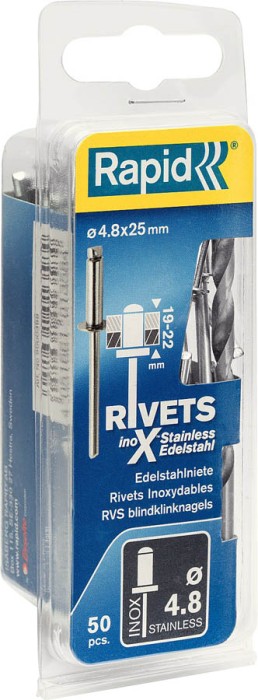 RAPID 4.8 x 25 мм, 50 шт., заклепка из нержавеющей стали 5000398