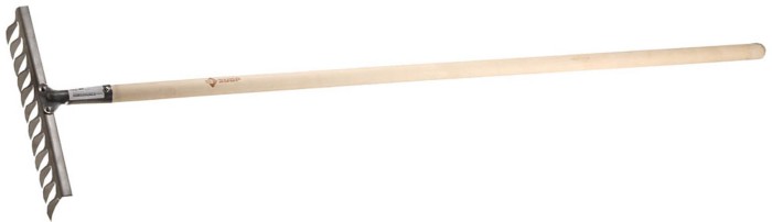 ЗУБР 1300 мм, 12 витых зубцов, нержавеющая сталь, деревянный черенок, грабли 4-39481-12