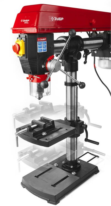 ЗУБР 550 Вт, 1,5-16 мм, 100 мм, станок радиально-сверлильный ЗСС-550 Мастер