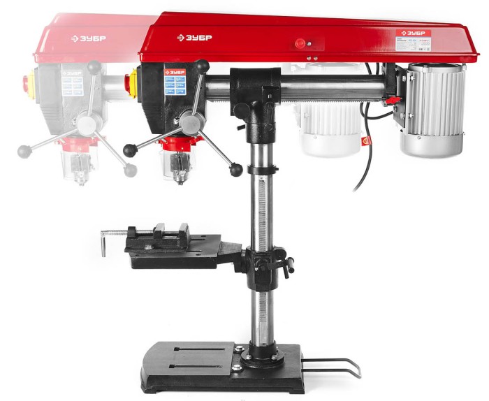 ЗУБР 550 Вт, 1,5-16 мм, 100 мм, станок радиально-сверлильный ЗСС-550 Мастер