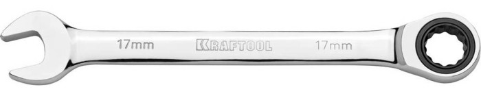 KRAFTOOL 17 мм, трещоточный, комбинированный гаечный ключ 27230-17_z01