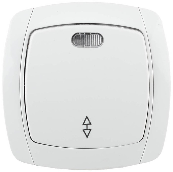 СВЕТОЗАР 10А/~250В, белый, проходной, одноклавишный, выключатель &quot;CITY LIGHT&quot; SV-54238-W