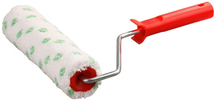 STAYER 240 мм, ⌀48 мм, МИКРОВОЛОКНО, валик с ручкой МИКРОВОЛОКНО 0341-24